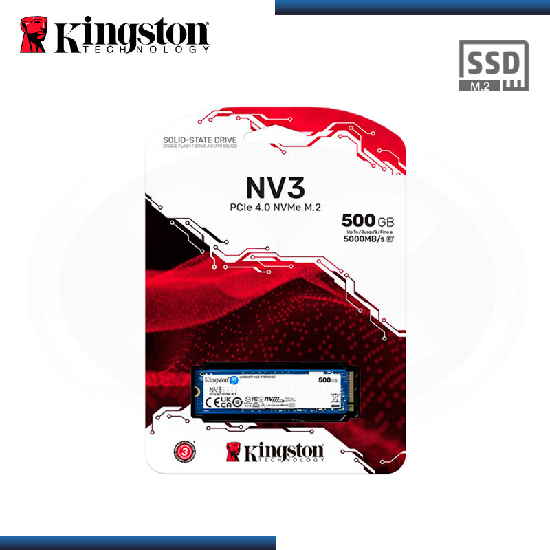 UNIDAD SSD M.2 PCIe 500GB KINGSTON NV3